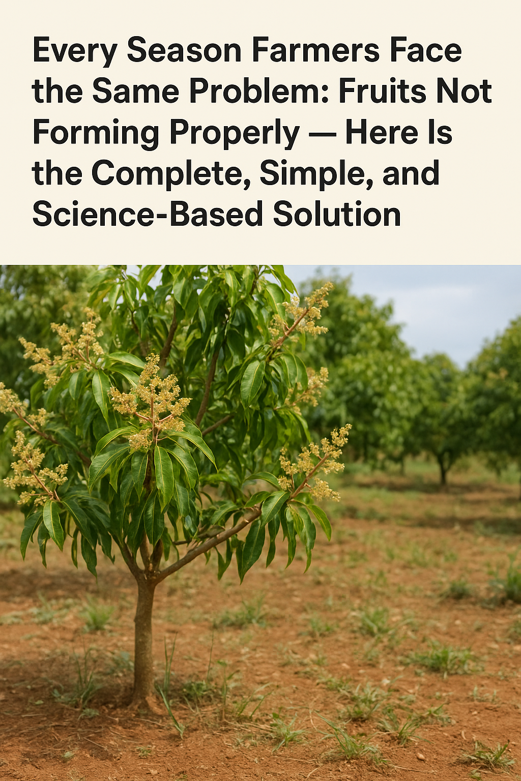 Every​‍​‌‍​‍‌​‍​‌‍​‍‌ Season Farmers Face the Same Problem: Fruits Not Forming Properly — Here Is the Complete, Simple, and Science-Based Solution